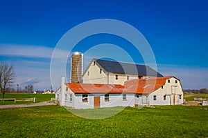 Typical Amish farm in Lancaster county in Pennsylvania USA without electricity