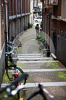 Typical Amsterdam bike view.