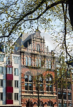 Typical Amsterdam canal house for support of the employed, Amsterdam