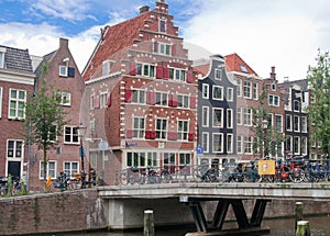 Typical Amsterdam houses, Netherlands