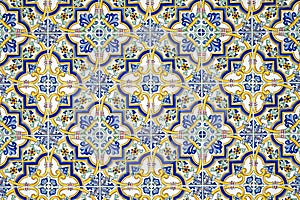 Typical andalusian tiled wall