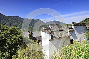 Typical anhui style house on huangling mountain, adobe rgb