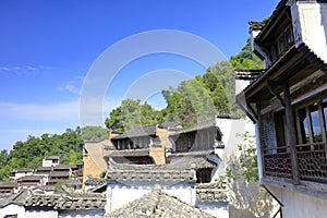 Typical anhui styles houses on huangling mountain, adobe rgb