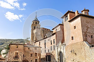 Typical architecture and the Cathedral in Albarracin
