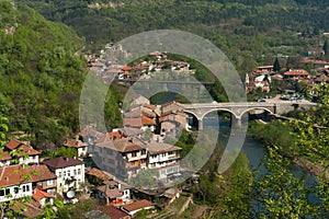 Typical architecture,historical medieval houses, Veliko Tarnovo