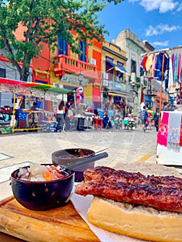 A typical Argentinian snack with a view