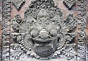 A typical Bali-Hindu art wall decoration