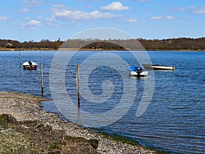 Typical beautiful Danish coastline landscape in the summer