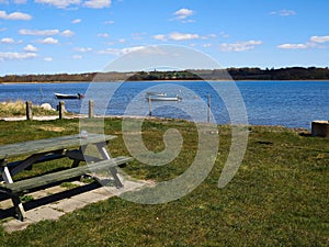 Typical beautiful Danish coastline landscape in the summer