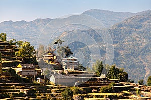 Typical Beautiful village in Nepal