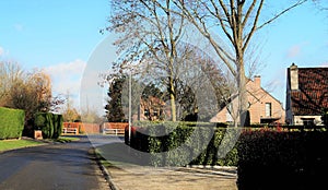 Typical Belgian suburban neighborhood
