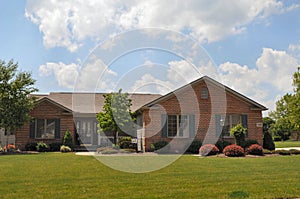 Typical brick ranch style home