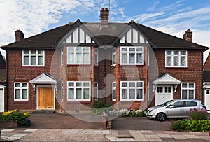 Typical British Brick House London England