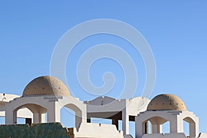 Typical building in Beduin village egypt,