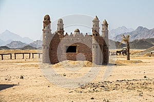 Typical building in Beduin village egypt, near Hurghada