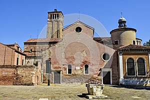 Typical buildings, church in Venice, Italy