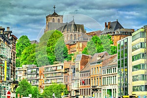 Typical buildings in the city centre of Liege, Belgium