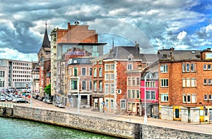 Typical buildings in the city centre of Liege, Belgium