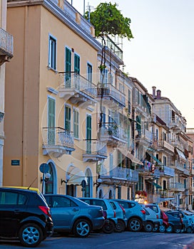 Typical buildings in old city, Corfu