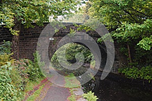 A typical canal bridge in the Calder Valley - UK