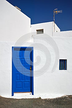 Typical canarian building Lanzarote. Spain. photo