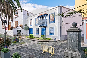 Typical Canarian streets in Santa Cruz de la Palma, Spain