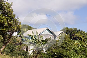 Typical caribbean style house bequia