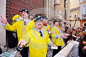 Typical carnival chorus (chirigota) in Cadiz.