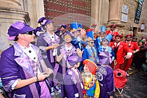 Typical carnival chorus (chirigota) in Cadiz.