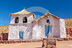 Typical chilean church of the village of Machuca near San Pedro de Atacama Chile