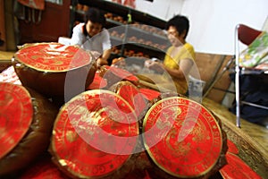 Typical Chinese artisans Basket Cake