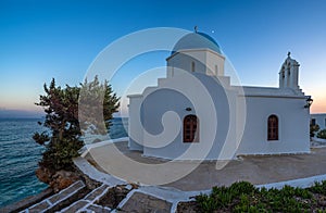 a typical church in the greek islands of Paros