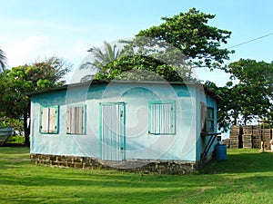 Typical clapboard house corn island nicaragua