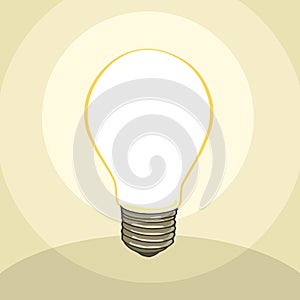 Typical classic light bulb