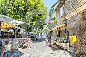 Typical cobbles street in Saint Paul de Vence, France