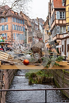 The typical Colmar Christmas market in the old city center. G. Minner