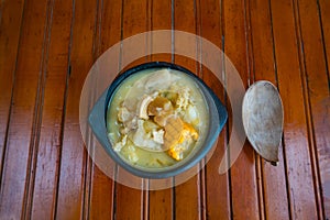 Typical Colombian food; Mondongo soup. Colombian cuisine photo