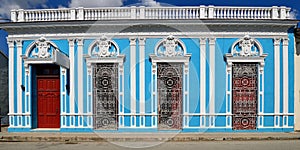 Typical colonial Cuban architecture in Sancti Spiritus