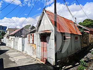 Typical colonial house in Port Louis Mauritius.