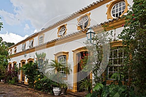 Typical Colonial House in Tiradentes Brazil. photo