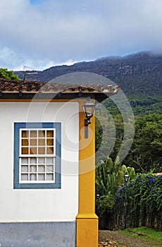 Typical colonial house in Tiradentes, Minas Gerais, Brazil