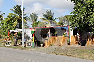 Typical Roadside Fruit Stand in Antigua Barbuda photo