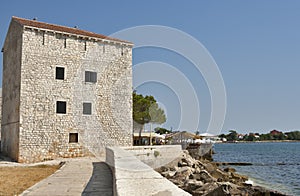 Typical Croatian house in town Umag, Croatia