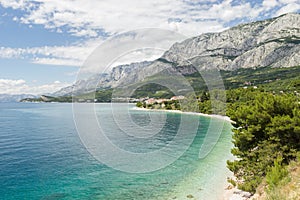 A Typical Croatian Pebble Beach Close to Tucepi