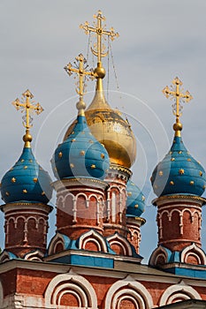 Typical cupolas of Russian church