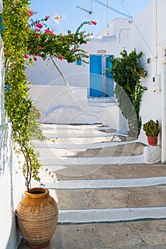 Typical Cycladic Architecture, Plaka village, Milos island, Cyclades, Greece