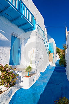 Typical Cycladic Architecture, Plaka village, Milos island, Cyclades, Greece