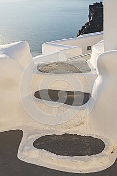 Typical Cycladic style staircase, Greece