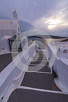 Typical Cycladic style staircase, Greece