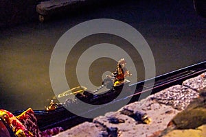 A typical detail of the gondolas of Venice